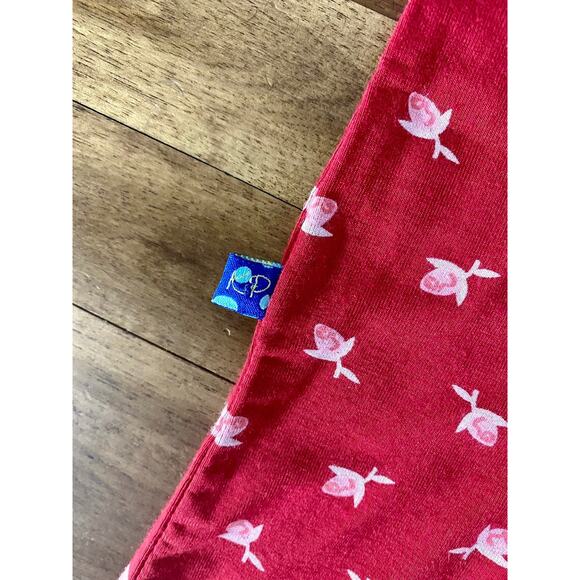 NEW Kickee Pants Candy Apple Red Pink Rosebud Bamboo Floral Romper 3-6M - Picture 6 of 7